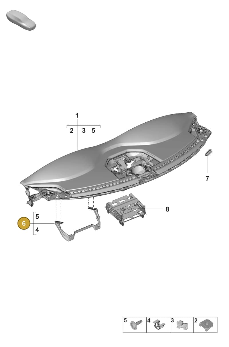 992857689 — Porsche 911 (2024-2025) diagram p53809000, position 6
