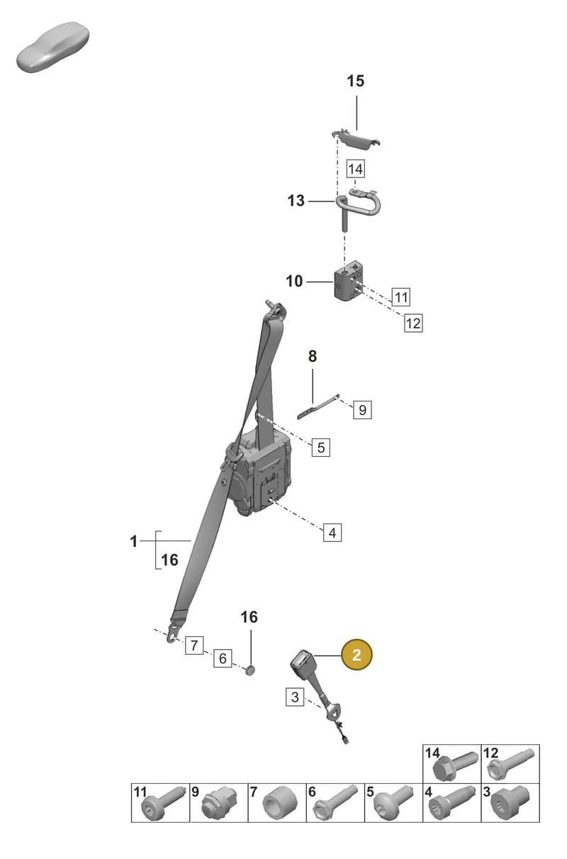 992857756D — Porsche 911 (2024-2025) diagram p53812000, position 2
