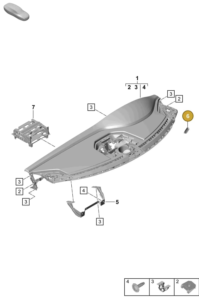 992857955 — Porsche 911 (2021-2022) diagram p57809000, position 6