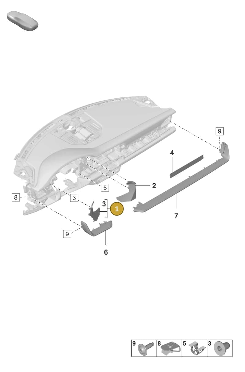 992858415D5Q0 — Porsche 911 (2024-2025) diagram p53809100, position 1