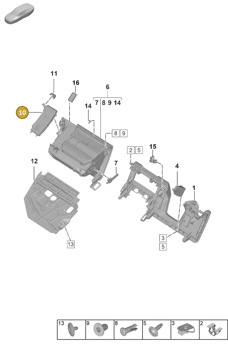 992858603GOX7 — Porsche GT3 RS (2021-) diagram p53809150, position 10