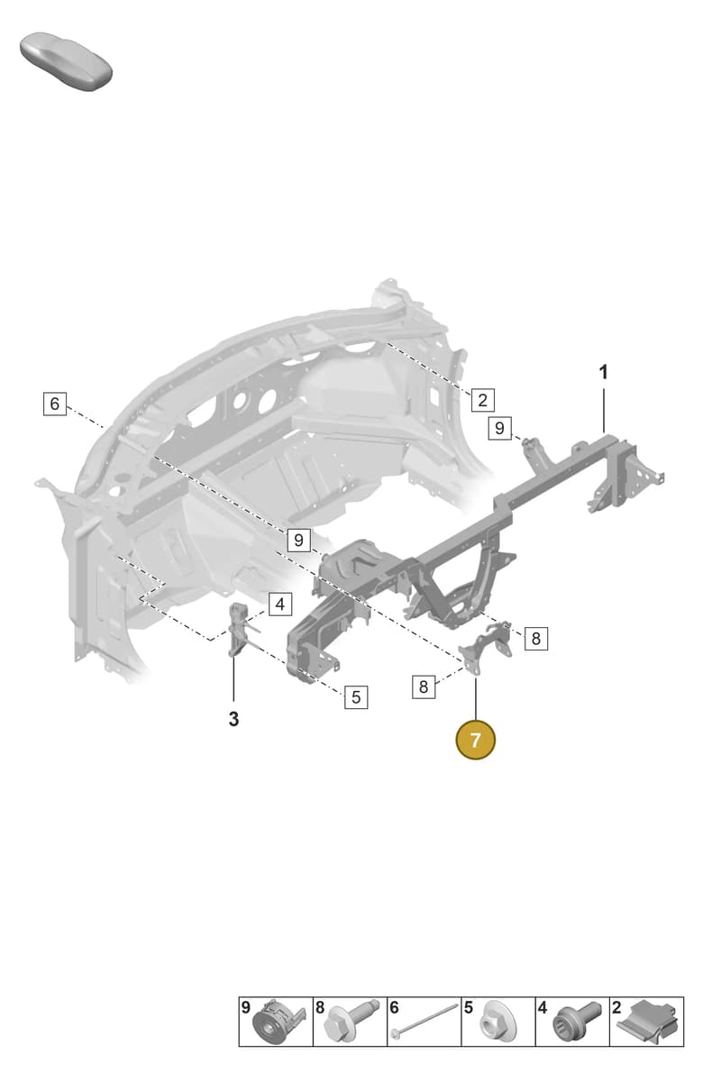 992858683 — Porsche 911 (2021-2022) diagram p53809200, position 7