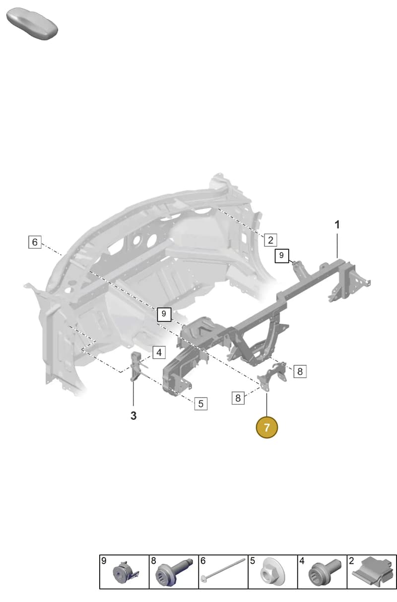 992858683 — Porsche 911 (2020-2022) diagram p57809200, position 7