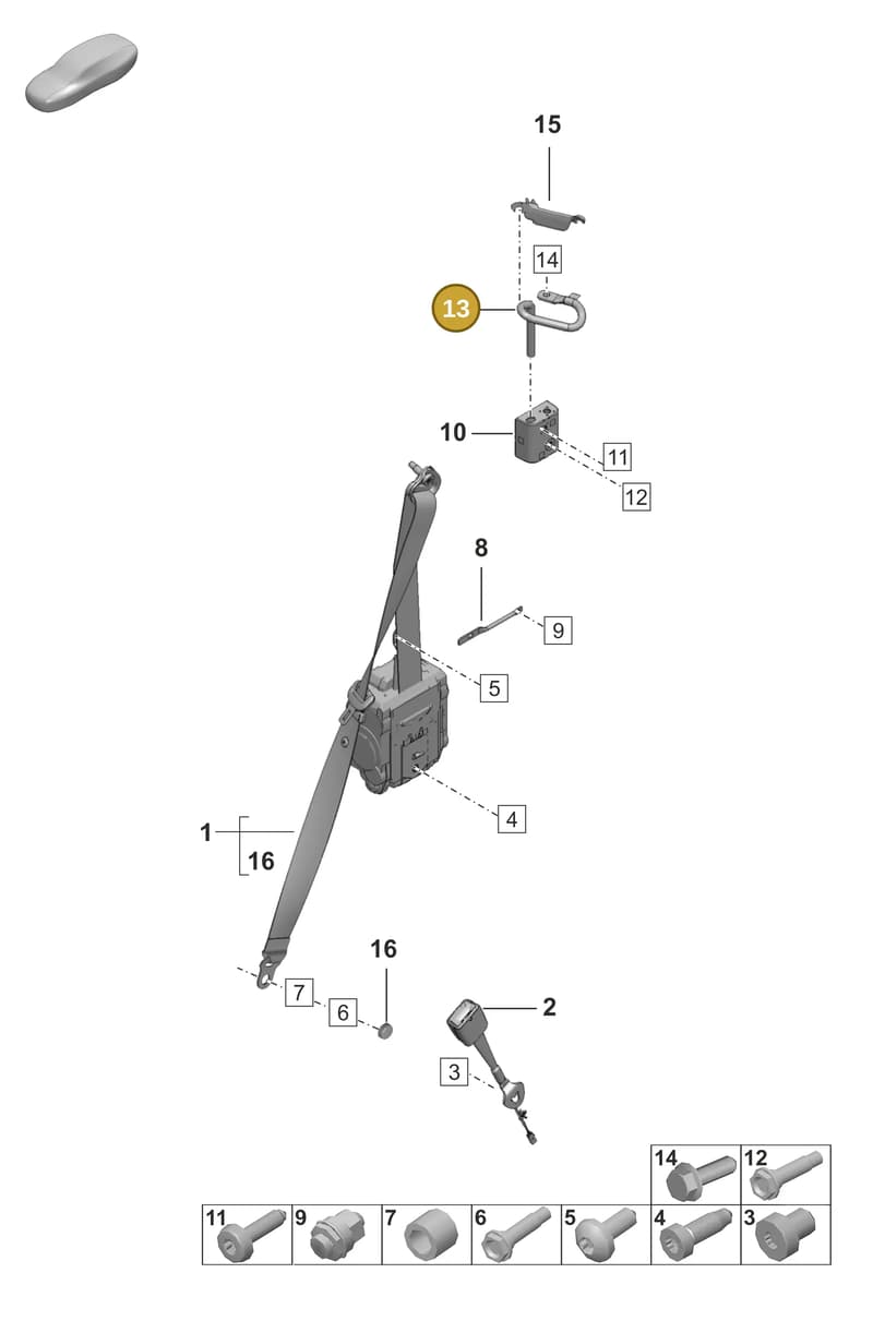 992858814 — Porsche 911 (2024-2025) diagram p53812000, position 13