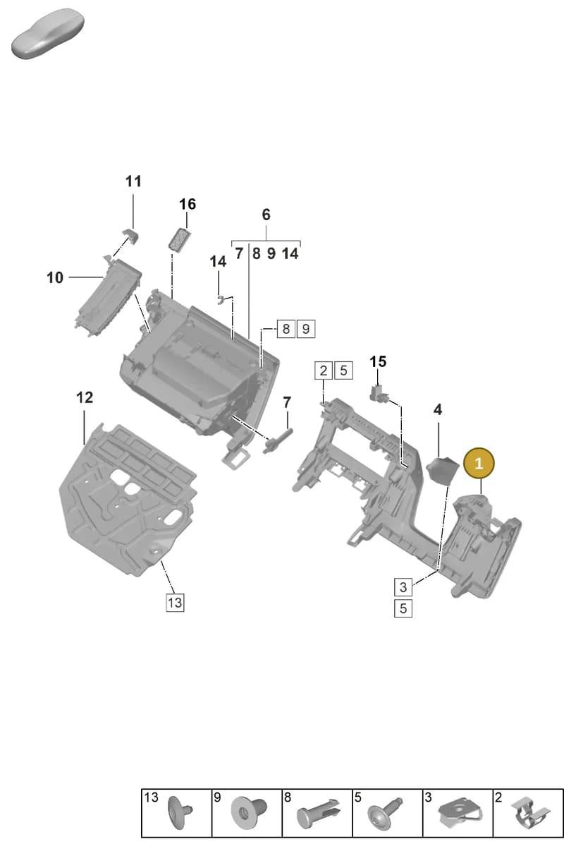 992858904KOP3 — Porsche 911 (2018-2024) diagram p53809150, position 1