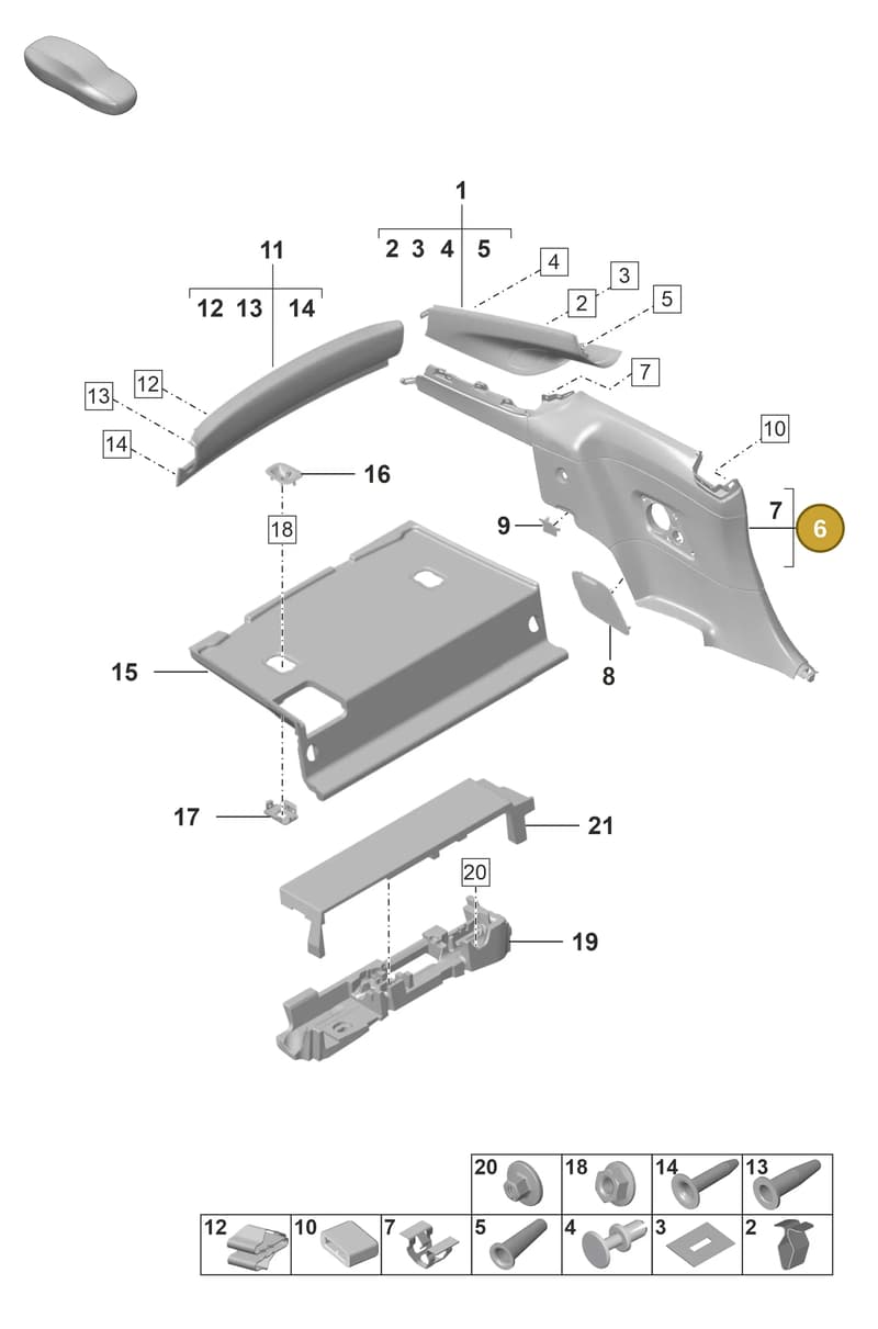 992863166ANA11 — Porsche 911 (2018-2024) diagram p53807250, position 6