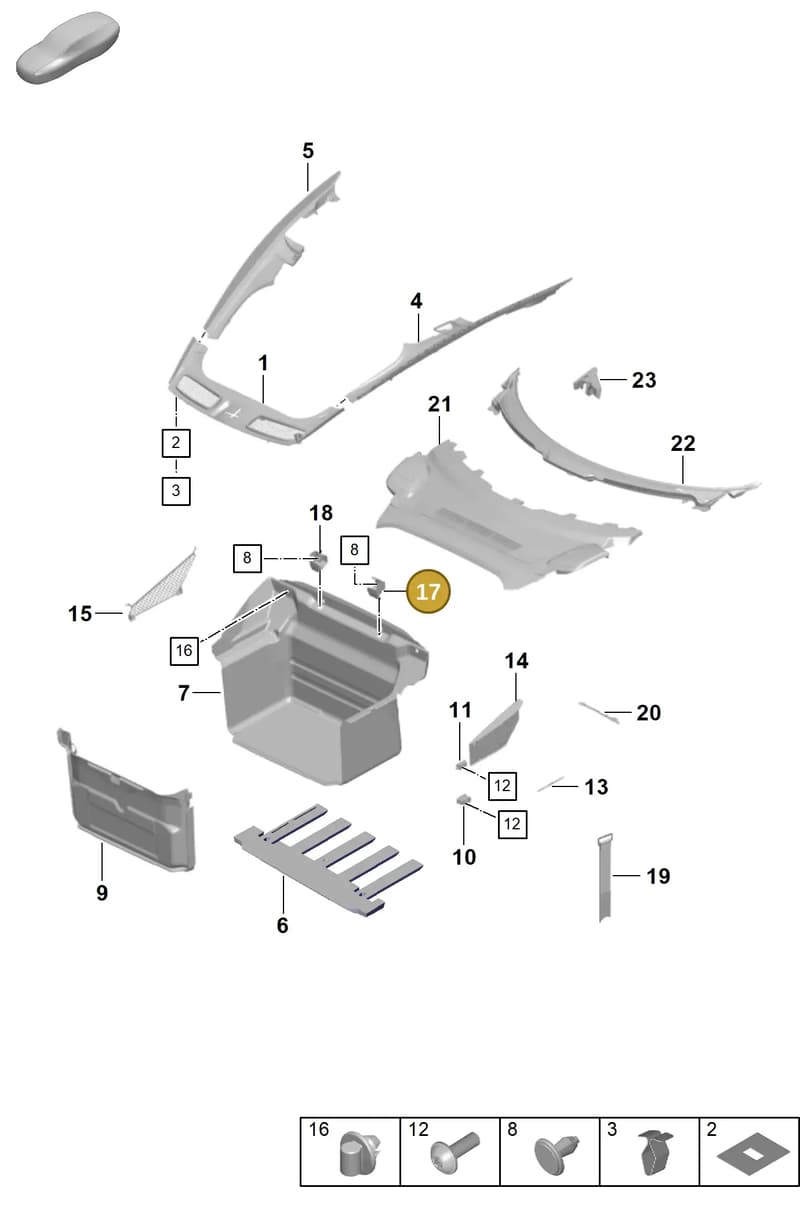 992863253AOK1 — Porsche 911 (2018-2024) diagram p53807010, position 17