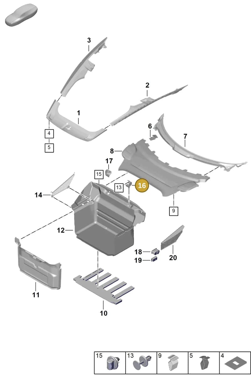 992863253AOK1 — Porsche 992 Carrera Coupe (2024-) diagram p63807000, position 16