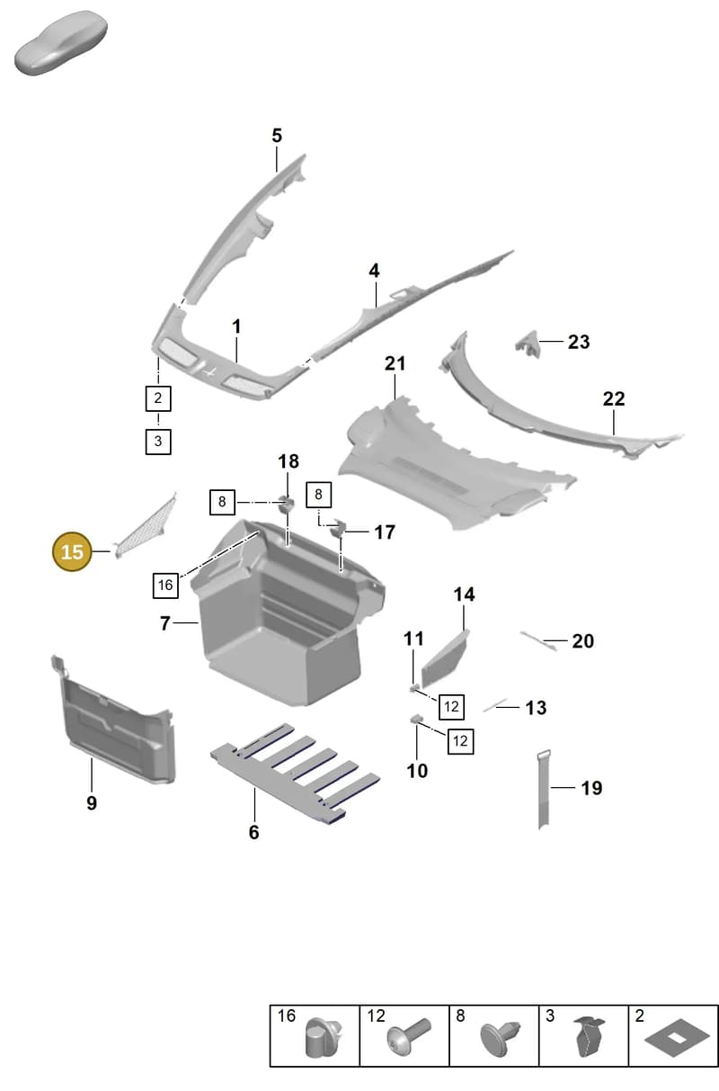 992863284A1E0 — Porsche 911 (2018-2024) diagram p53807010, position 15