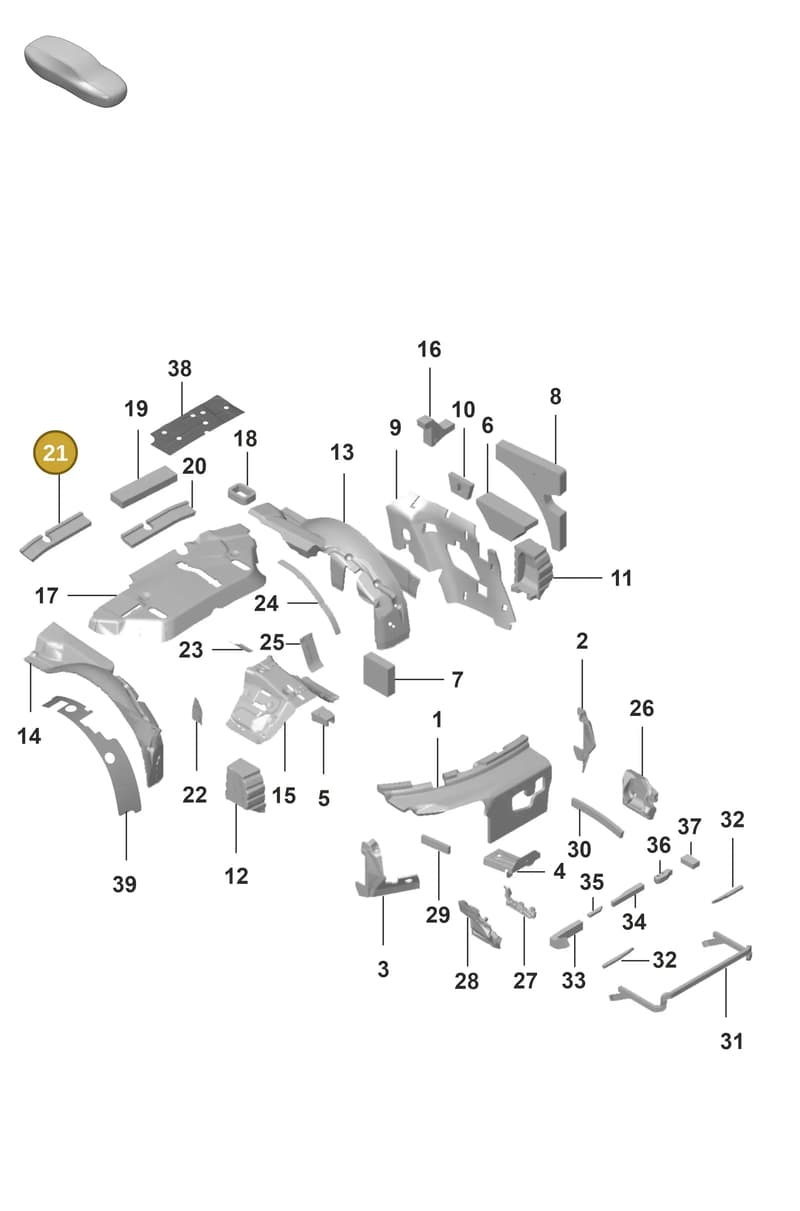 992863318 — Porsche 911 (2020-2022) diagram p53807800, position 21
