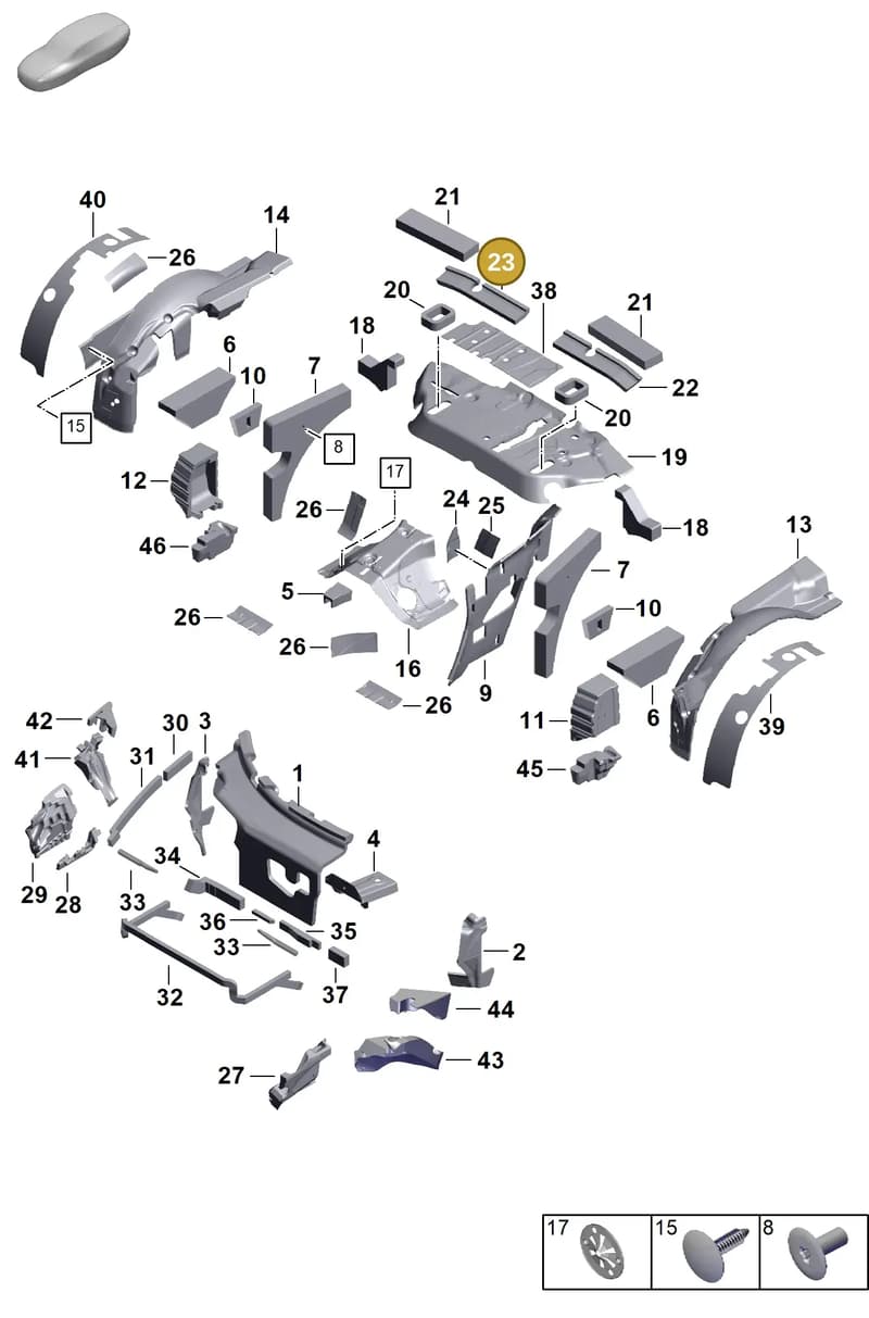992863318 — Porsche 911 (2024-2025) diagram p63807445, position 23
