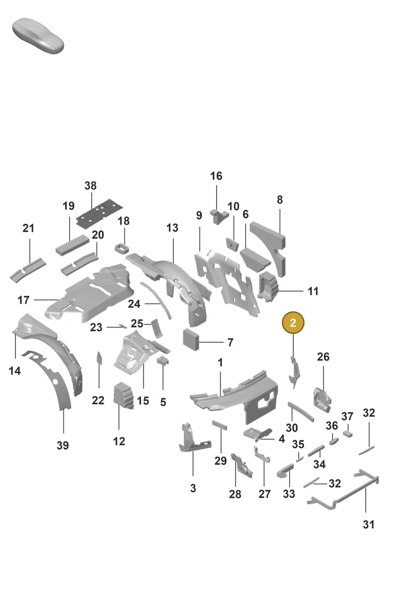 992863501 — Porsche 911 (2020-2022) diagram p53807800, position 2