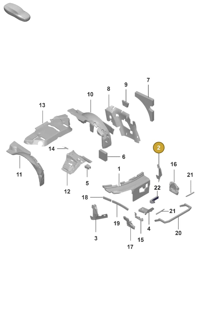 992863501 — Porsche 911 (2021-2022) diagram p59807800, position 2
