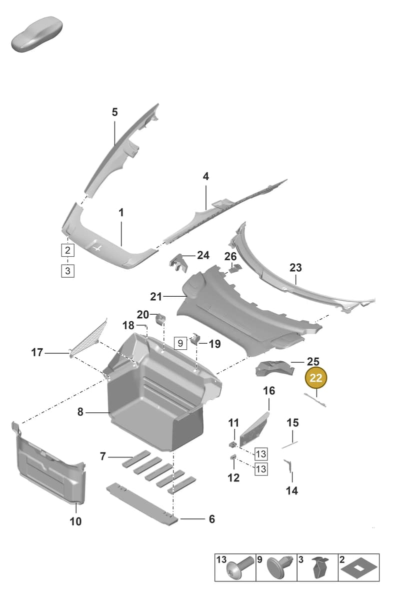 992863637 — Porsche 911 (2018-2024) diagram p53807000, position 22