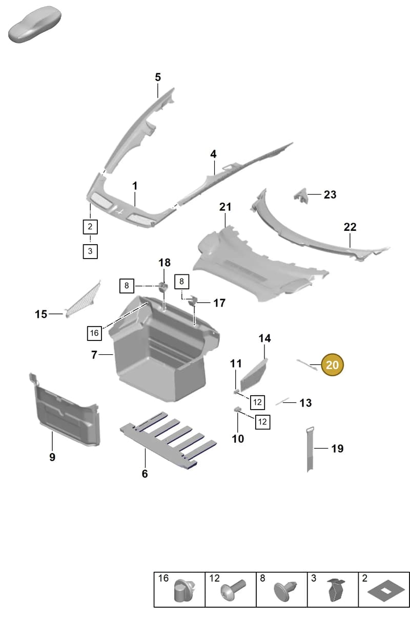 992863637 — Porsche 911 (2018-2024) diagram p53807010, position 20