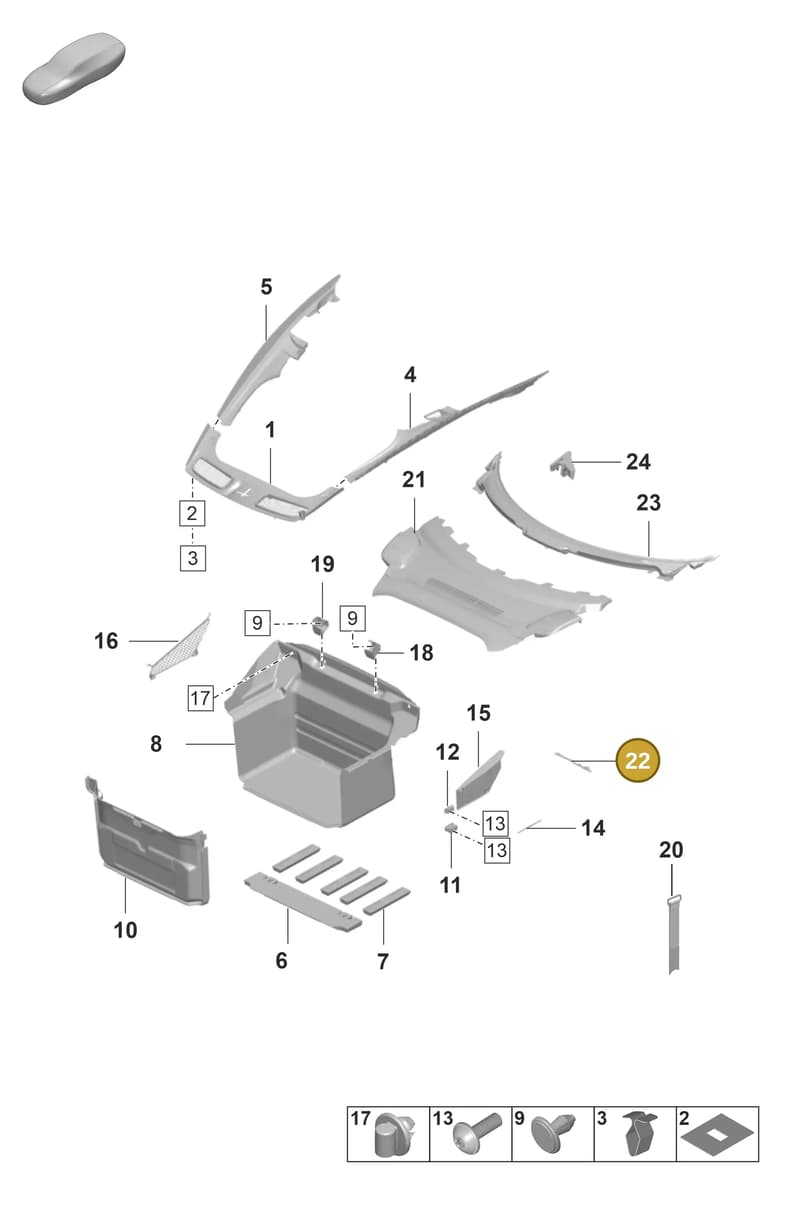 992863637 — Porsche 911 (2021-2022) diagram p59807000, position 22