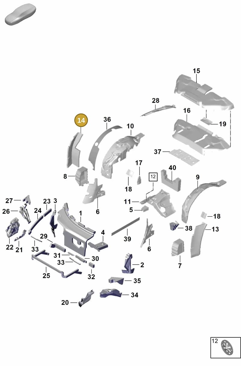 992863902 — Porsche 911 (2024-2025) diagram p63807450, position 14