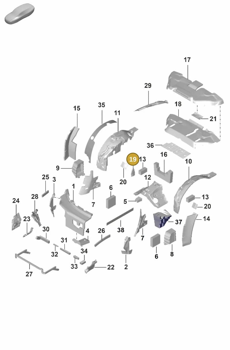 992863982 — Porsche 911 (2020-2022) diagram p53807810, position 19