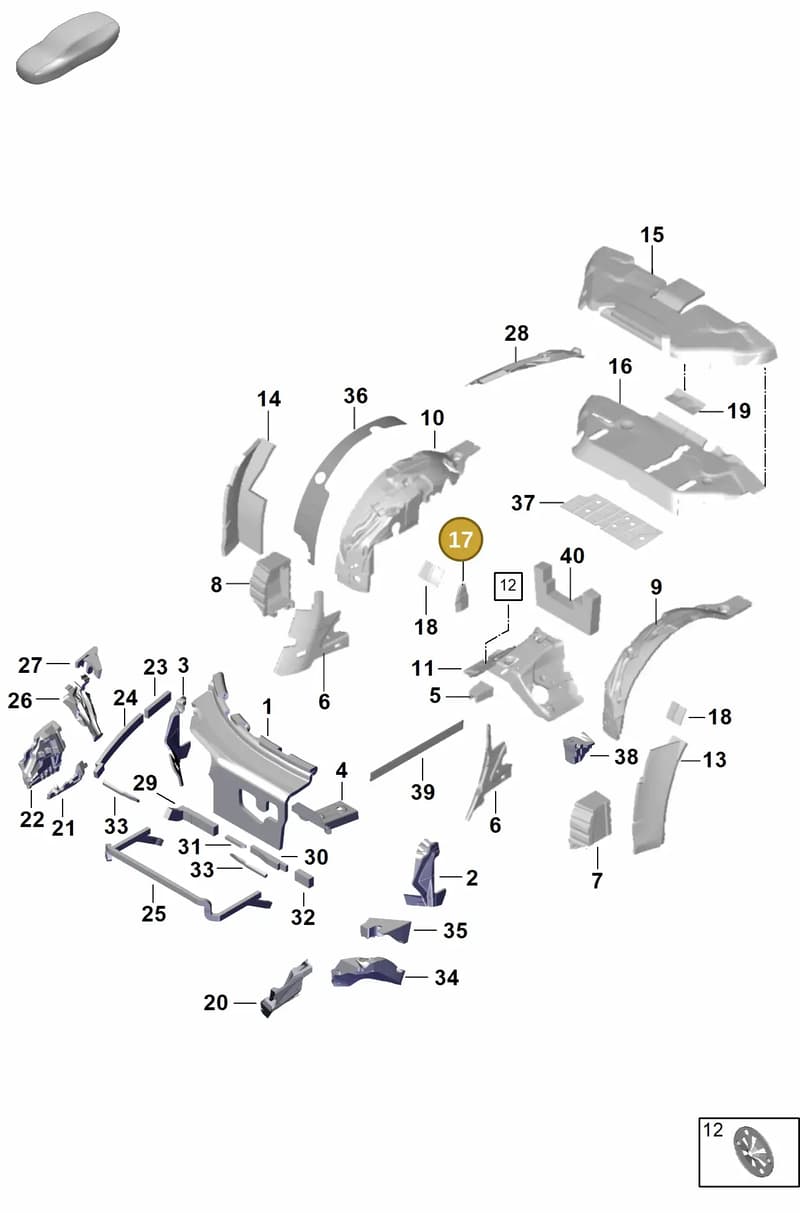 992863982 — Porsche 911 (2024-2025) diagram p63807450, position 17