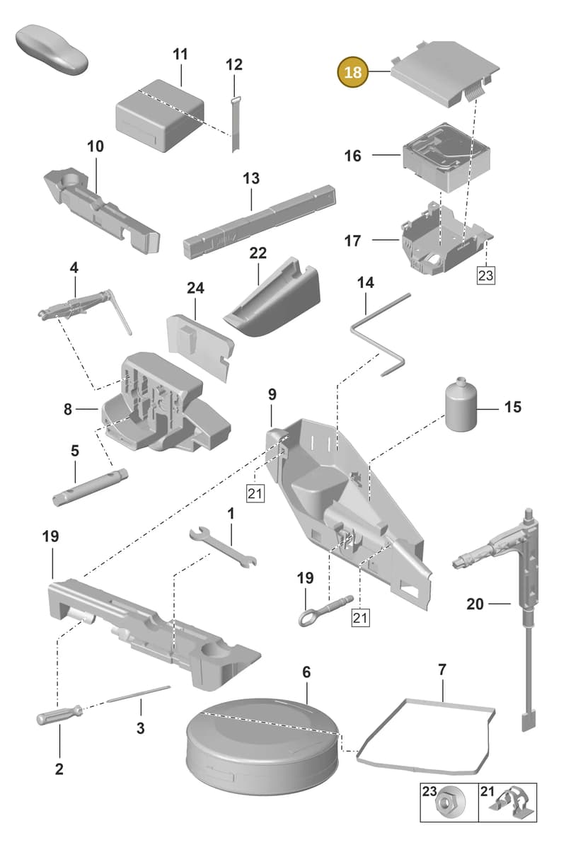 992863995AOK1 — Porsche 911 (2020-2022) diagram p53001000, position 18