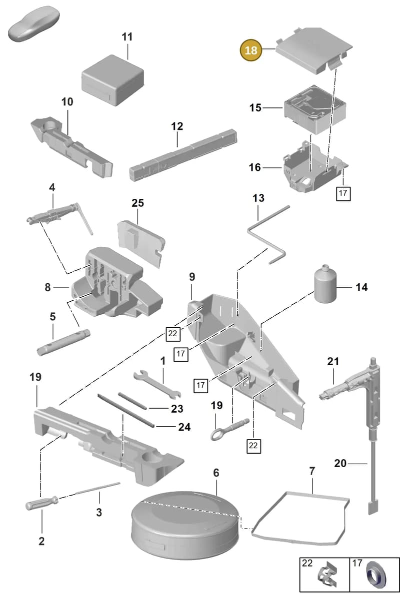 992863995BOK1 — Porsche 911 (2024-2025) diagram p63001000, position 18