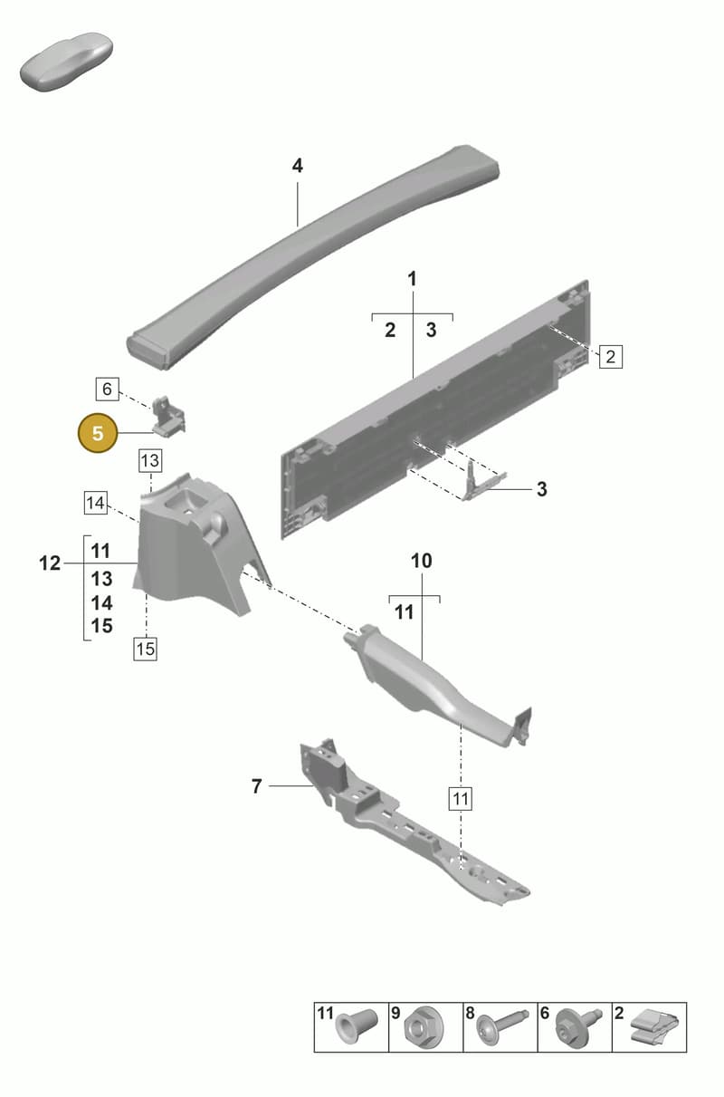 992864050 — Porsche 911 (2018-2024) diagram p53807310, position 5