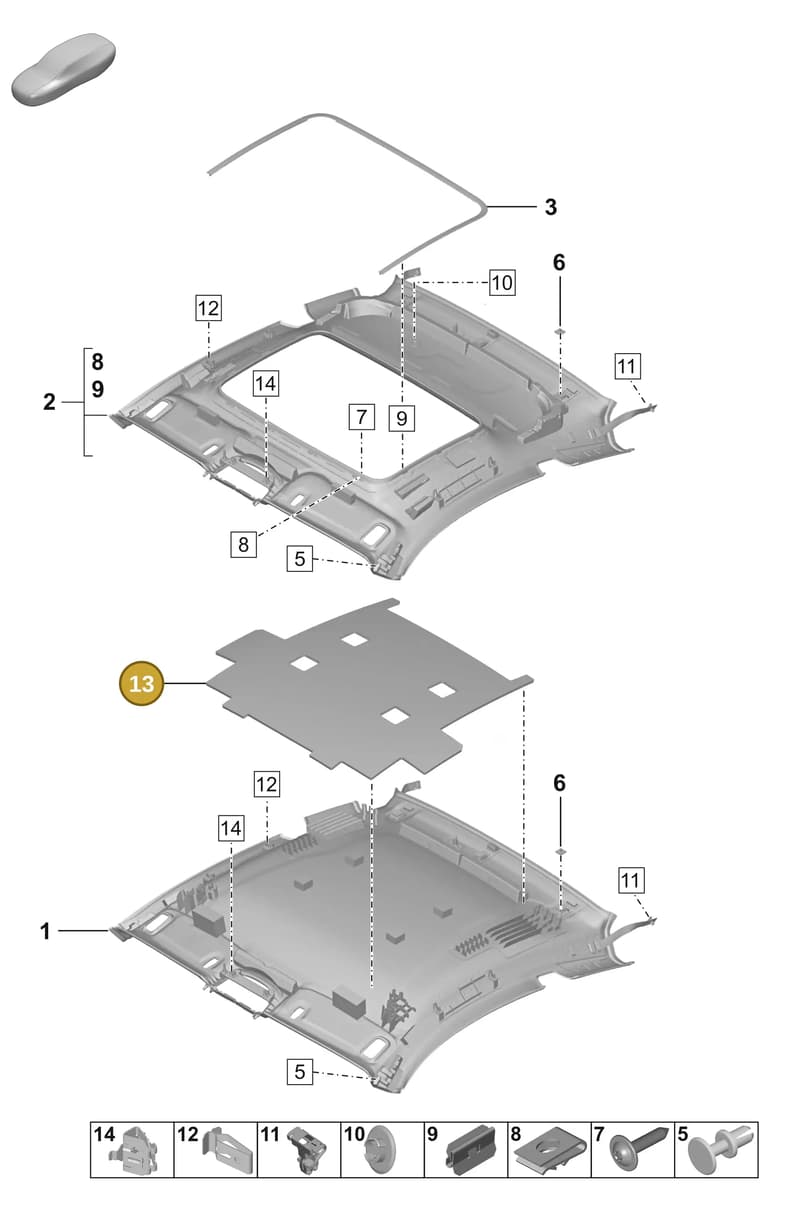 992864405 — Porsche 911 (2024-2025) diagram p53807500, position 13