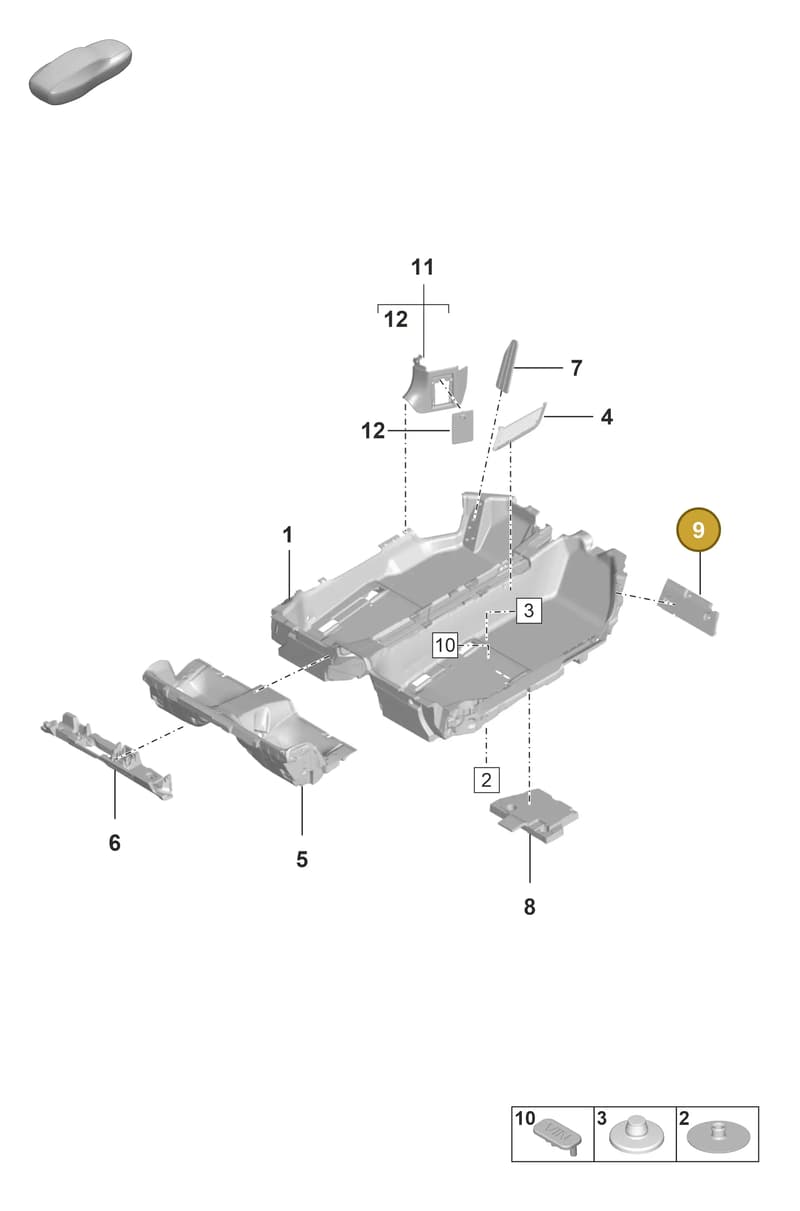 992864471 — Porsche 911 (2018-2024) diagram p53807110, position 9