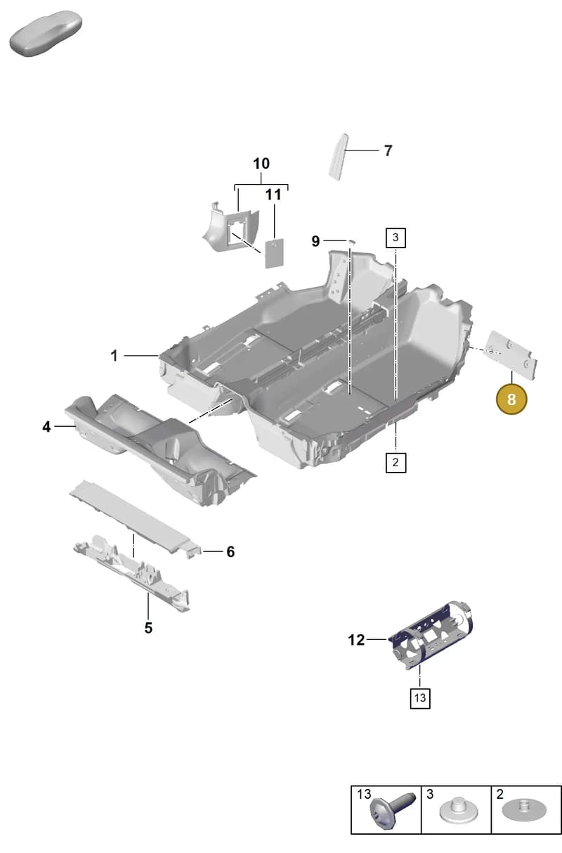 992864471A — Porsche 911 (2018-2024) diagram p53807130, position 8