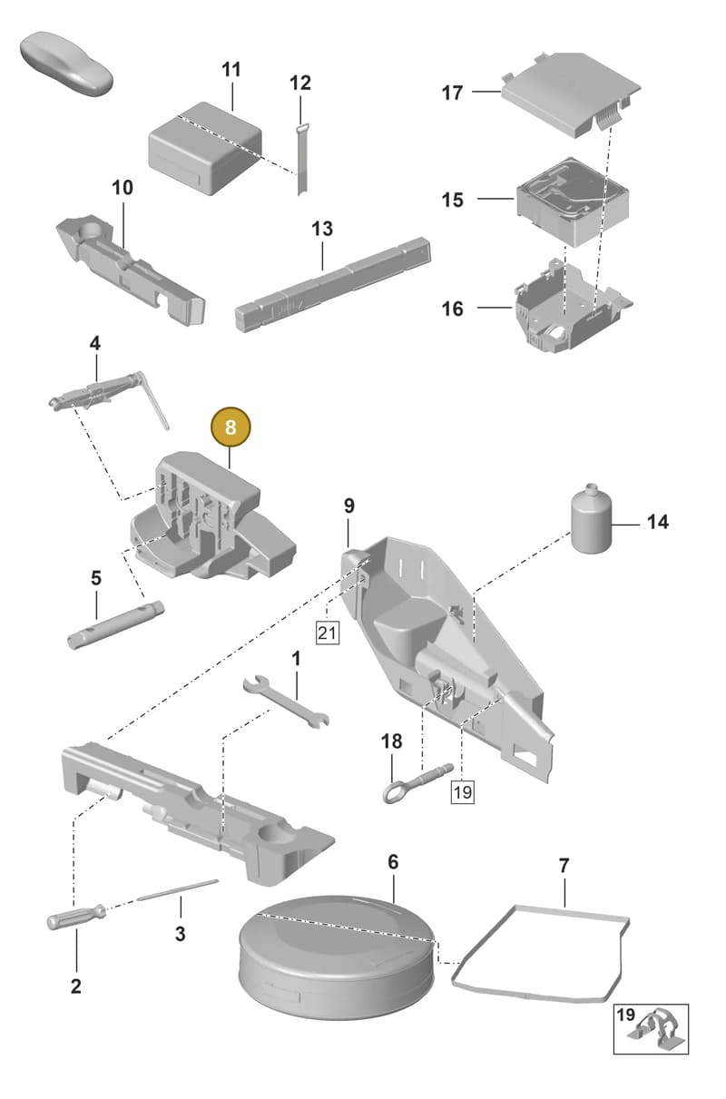 992864475A — Porsche 911 (2021-2022) diagram p59001000, position 8