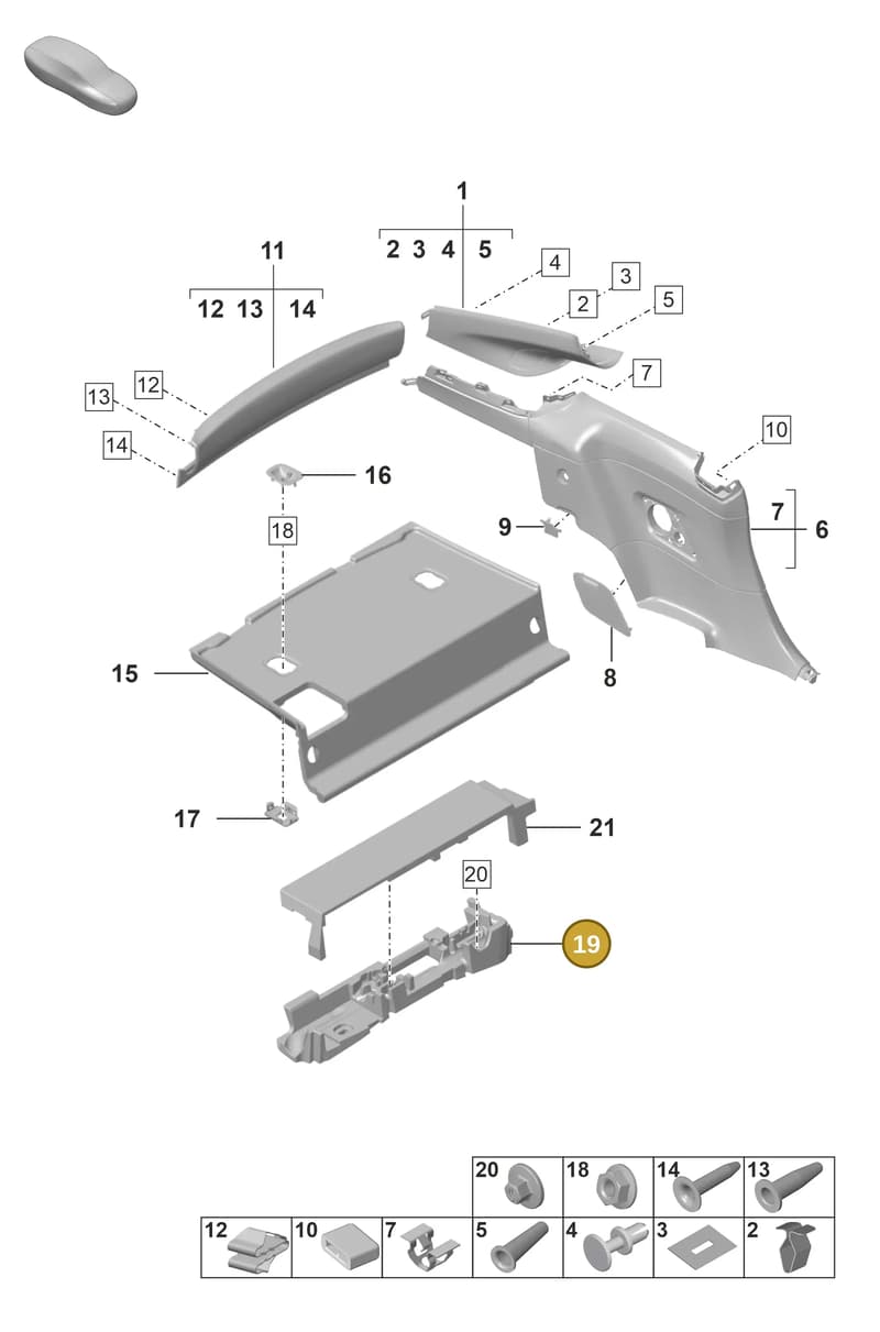 992864476B — Porsche 911 (2020-2022) diagram p53807250, position 19