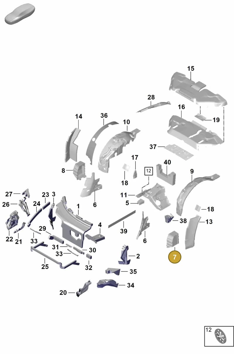 992864603 — Porsche 911 (2024-2025) diagram p63807450, position 7