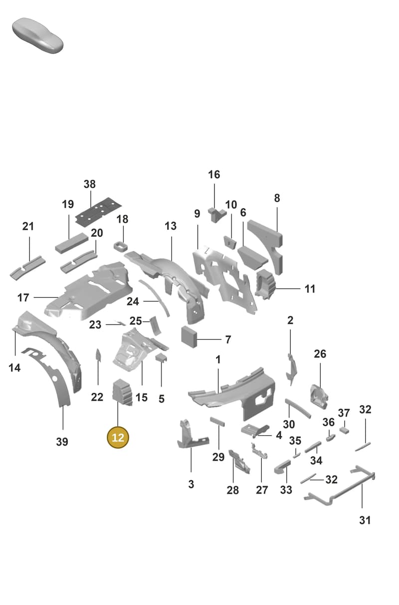 992864604 — Porsche 911 (2020-2022) diagram p53807800, position 12