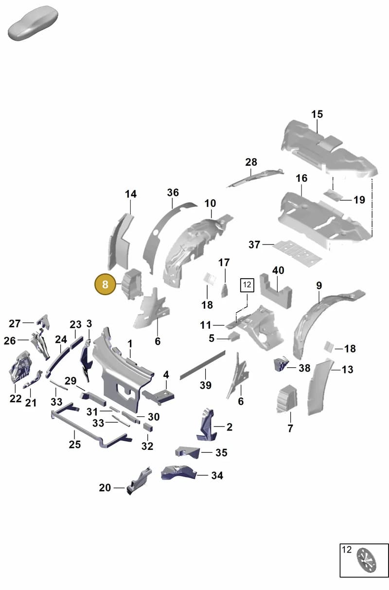 992864604 — Porsche 911 (2024-2025) diagram p63807450, position 8