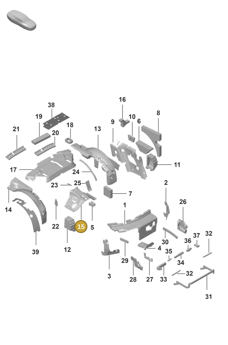 992864665 — Porsche 911 (2020-2022) diagram p53807800, position 15