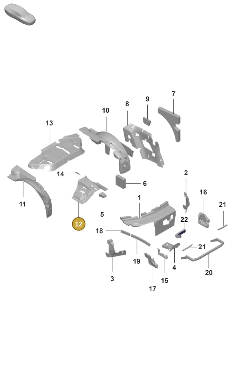 992864665 — Porsche 911 (2021-2022) diagram p59807800, position 12