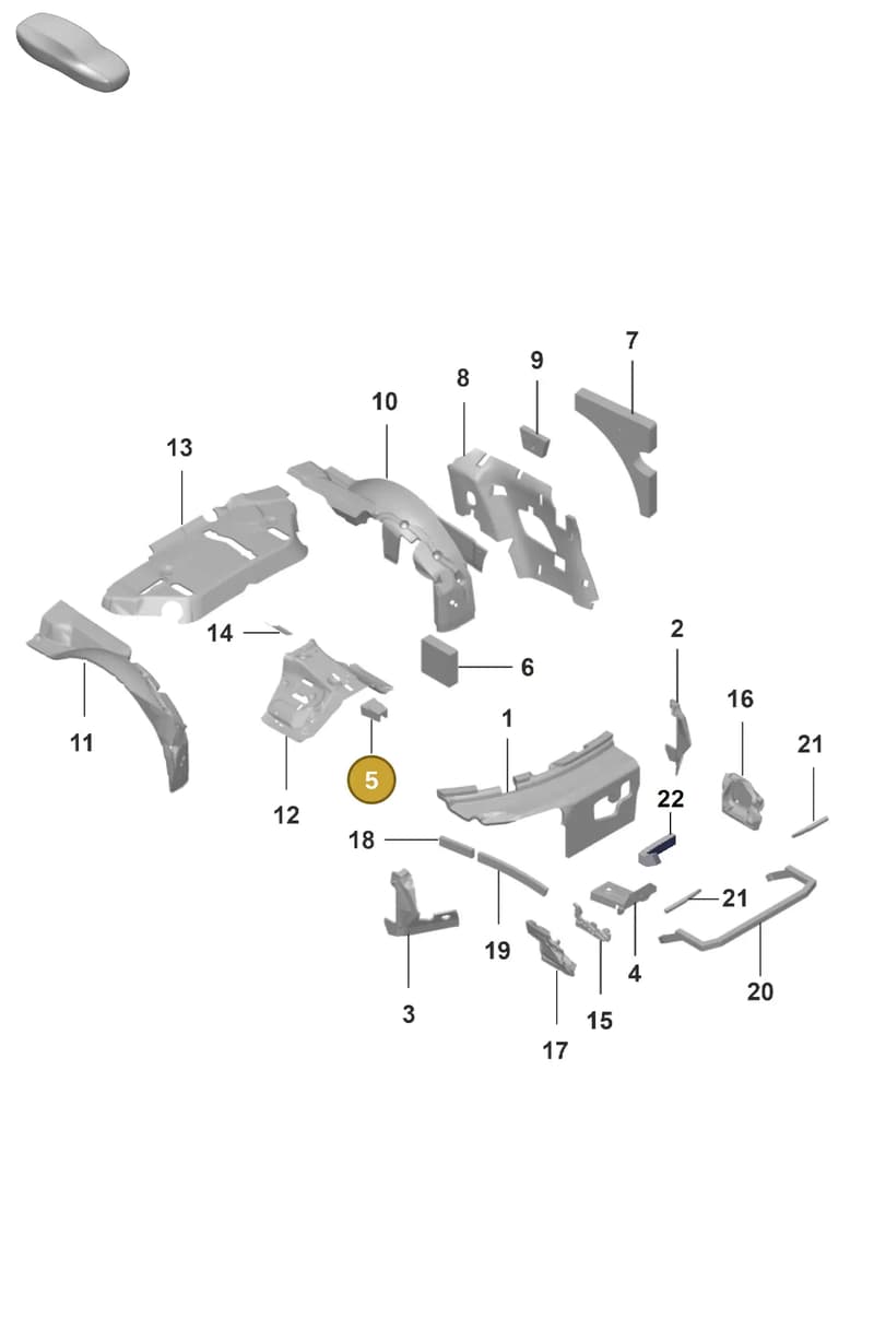992864666 — Porsche 911 (2021-2022) diagram p59807800, position 5