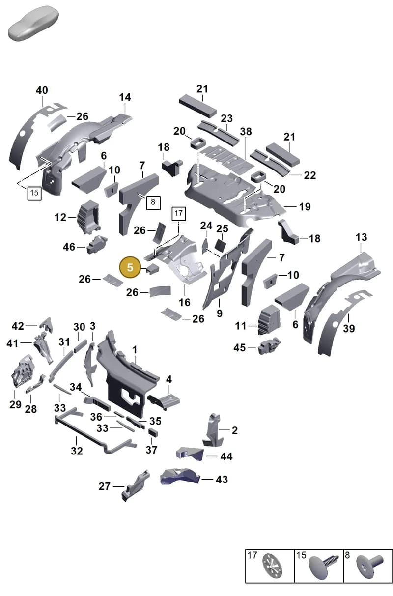 992864666 — Porsche 911 (2024-2025) diagram p63807445, position 5