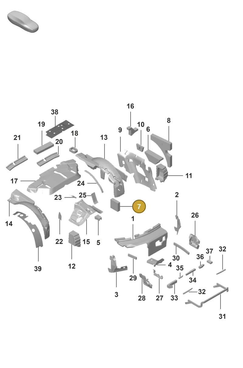 992864785 — Porsche 911 (2020-2022) diagram p53807800, position 7