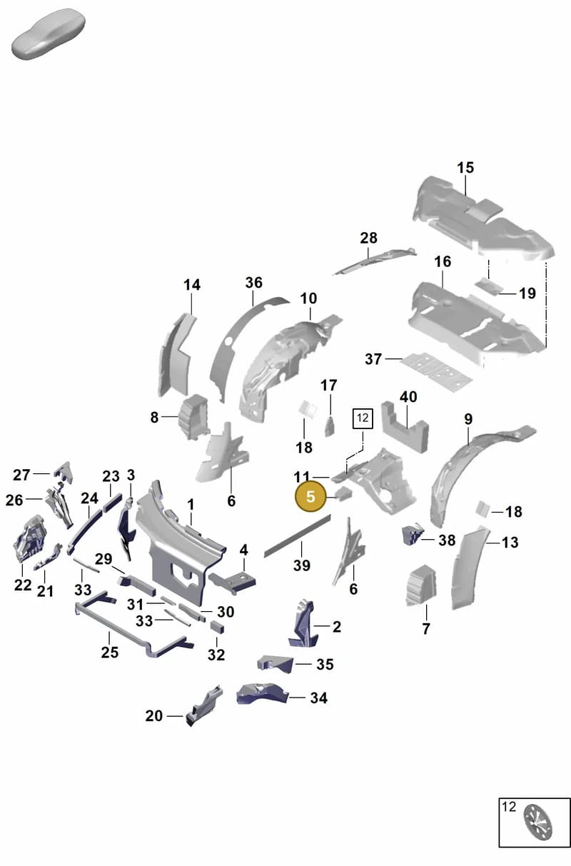 992864799A — Porsche 911 (2024-2025) diagram p63807450, position 5