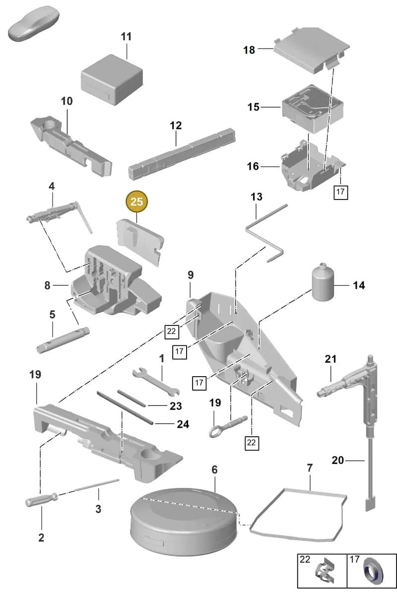 992864902A — Porsche 911 (2024-2025) diagram p63001000, position 25