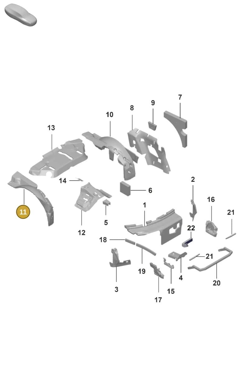 992864930F — Porsche 911 (2021-2022) diagram p59807800, position 11