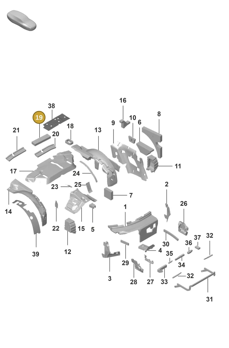 992864933 — Porsche 911 (2020-2022) diagram p53807800, position 19