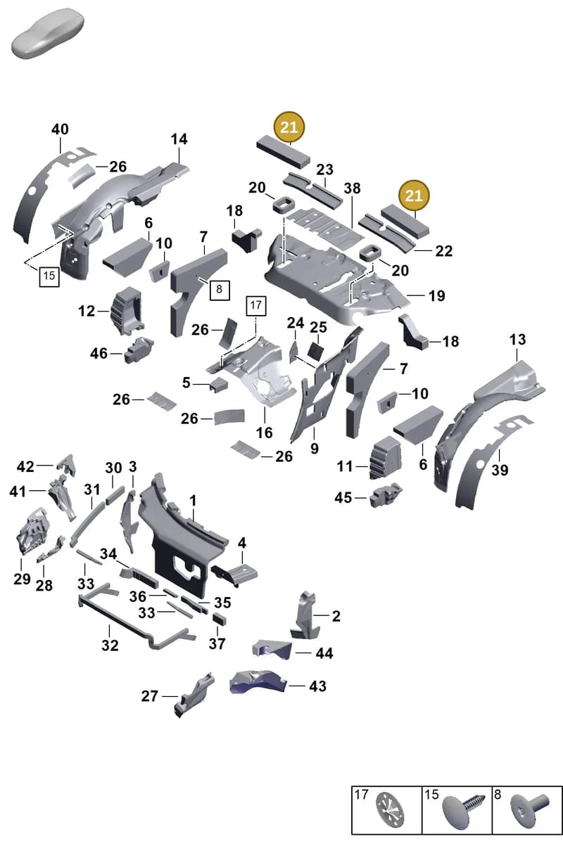 992864933 — Porsche 911 (2024-2025) diagram p63807445, position 21