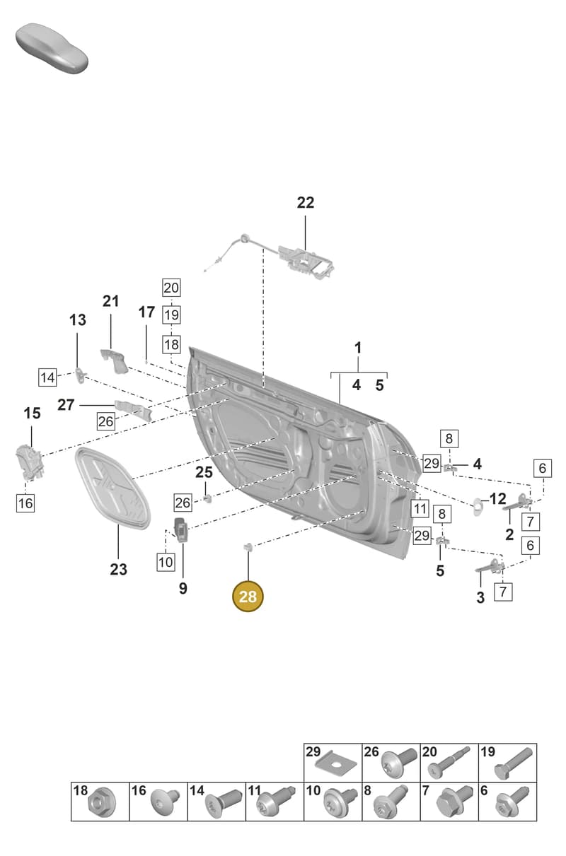 992867075 — Porsche 911 (2021-2022) diagram p59804010, position 28