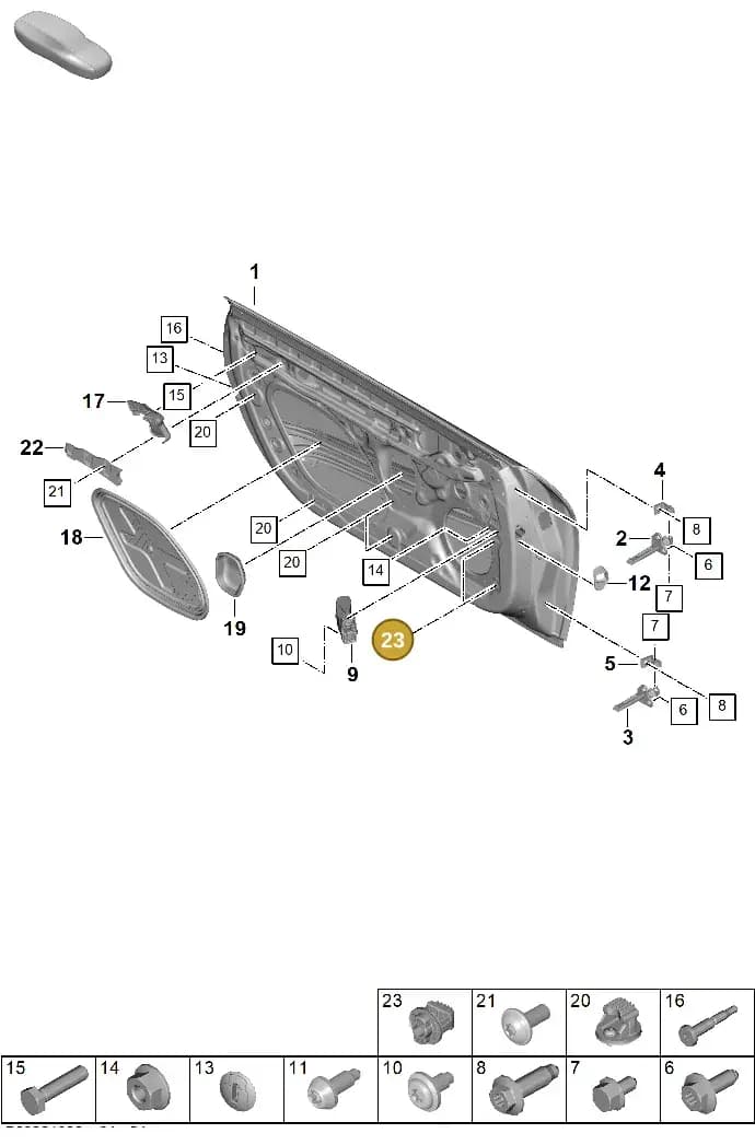 992867075 — Porsche 911 (2024-2025) diagram p63804000, position 23