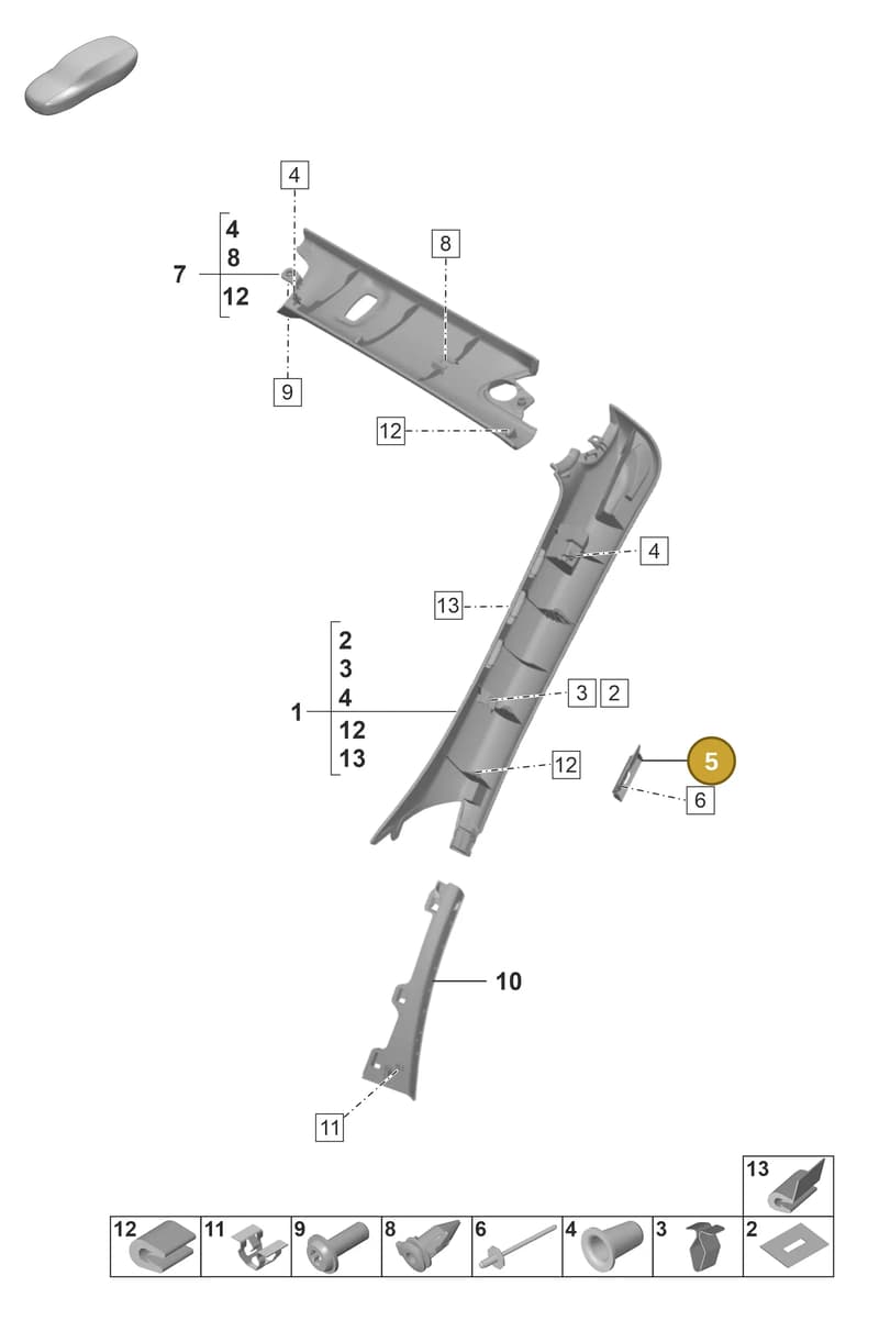 992867191 — Porsche 911 (2018-2024) diagram p53807210, position 5