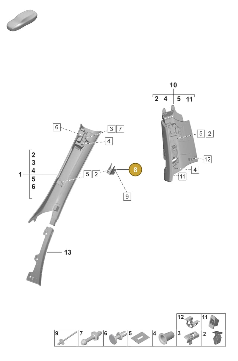992867192 — Porsche 911 (2021-2022) diagram p53807200, position 8