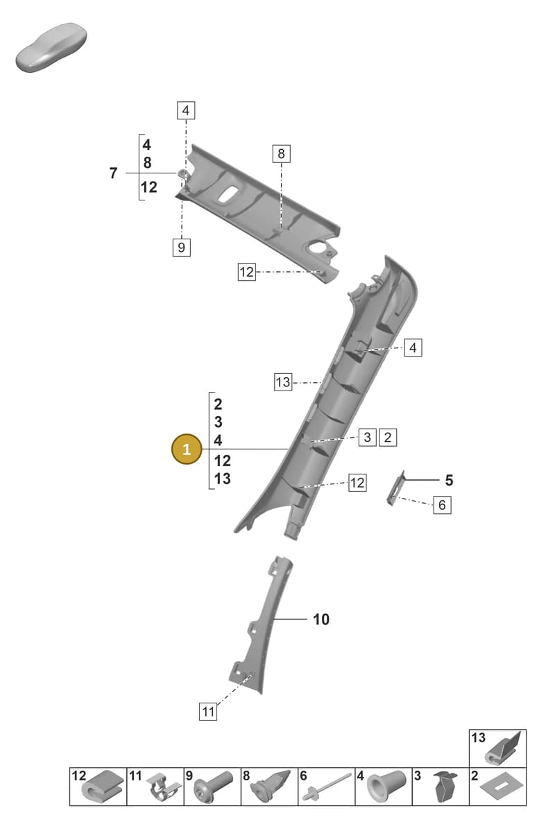 992867234GOI9 — Porsche 911 (2018-2024) diagram p53807210, position 1