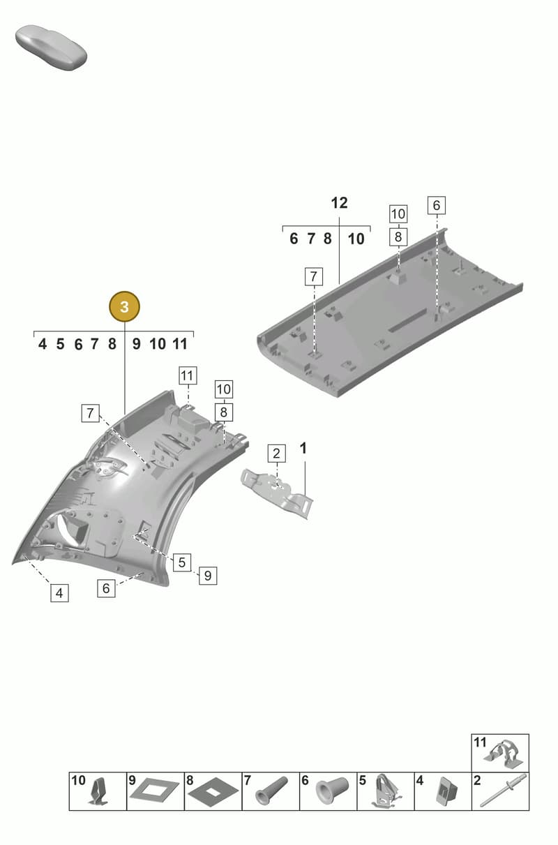 992867244EOI9 — Porsche 911 (2018-2024) diagram p53807220, position 3